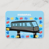 Monorail train car coaster autism puzzle  名刺 (正面)