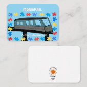 Monorail train car coaster autism puzzle  名刺 (正面/裏面)