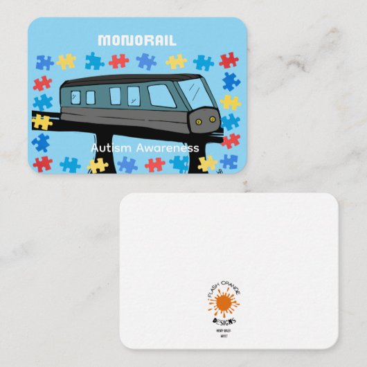 Monorail train car coaster autism puzzle  名刺 (正面/裏面)