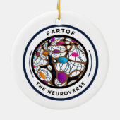 Monorail train neurodiverse autism puzzle  セラミックオーナメント (裏面)