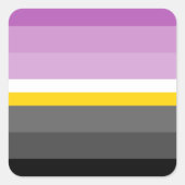 Monosexual Pride Flag  スクエアシール (正面)