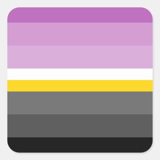 Monosexual Pride Flag  スクエアシール (正面)