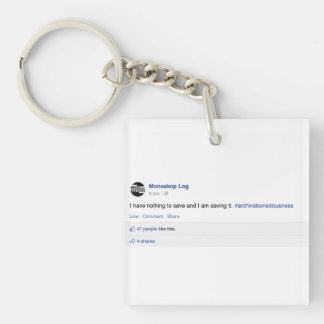 Monoskop "私は" Keychainを救うことを何も有しません キーホルダー