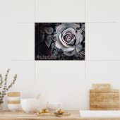 Monotone Rose [Value Poster Paper] ポスター (キッチン)