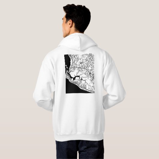 Monrovia Liberia City Map パーカ (裏面フル)