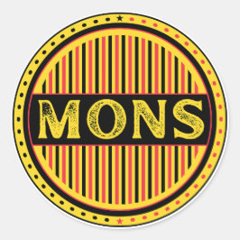 Mons City Pride Emblem – Belgian Identity ラウンドシール