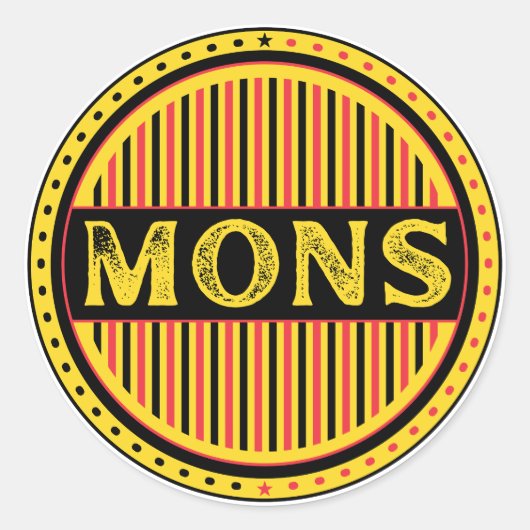 Mons City Pride Emblem – Belgian Identity ラウンドシール (正面)