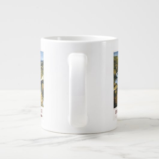 Monsal Dale、列車および陸橋の英国国鉄 ジャンボコーヒーマグカップ (裏面)