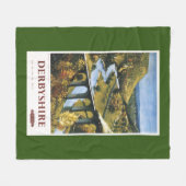 Monsal Dale、列車および陸橋の英国国鉄 フリースブランケット (正面(横))