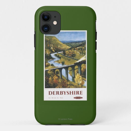 Monsal Dale、列車および陸橋の英国国鉄 Case-Mate iPhoneケース (裏面)