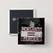 Monsantoの同輩の殺害の匿名の印ボタン 缶バッジ (正面&裏面)