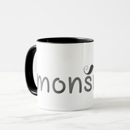 MONSIEURおもしろいフランスの引用文&ムスタッシュ マグカップ (正面左)