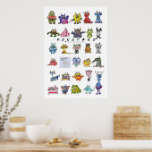 Monstars – あなたの写真ポスターを挿入 ポスター (キッチン)