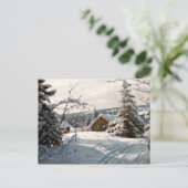 Monsted -ソルベリストの冬の風景 ポストカード (スタンド正面)