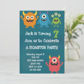 Monster Alien Kids Birthday Invitation 招待状 (スタンド正面)