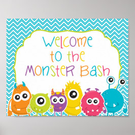 Monster Bashの誕生日署名へようこそ ポスター