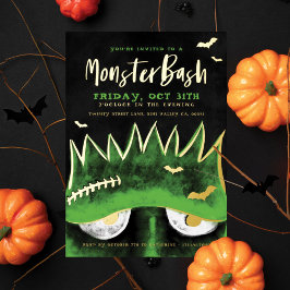 Monster Bash | スパイキーフランケンシュタインのハロウィンパーティー 箔招待状