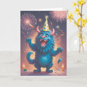 Monster Bash Birthday カード (黄色い花)