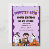 Monster Bash, Halloween birthday 招待状 (正面)