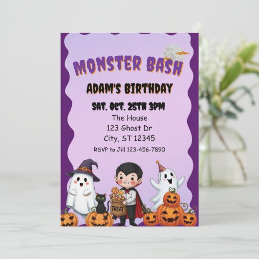 Monster Bash, Halloween birthday 招待状 (スタンド正面)