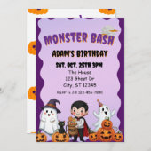 Monster Bash, Halloween birthday 招待状 (正面/裏面)