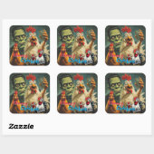 “Monster BFFs” Anna & Stan Sticker スクエアシール (シート)