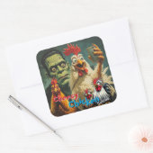 “Monster BFFs” Anna & Stan Sticker スクエアシール (封筒)