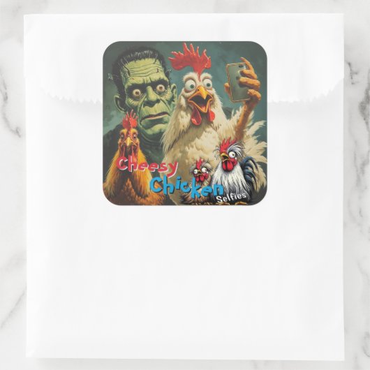 “Monster BFFs” Anna & Stan Sticker スクエアシール (バッグ)