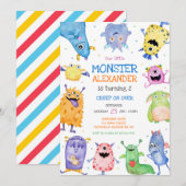 Monster Boy Birthday Invitation 招待状 (正面/裏面)