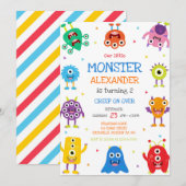 Monster Boy Birthday Invitation 招待状 (正面/裏面)