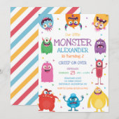 Monster Boy Birthday Invitation 招待状 (正面/裏面)