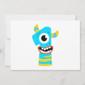 Monster Boys 1st誕生日パーティー写真 招待状 (裏面)