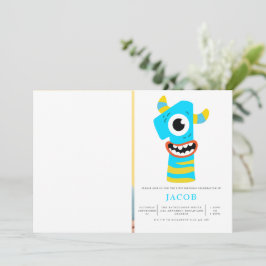 Monster Boys 1st誕生日パーティー写真 招待状