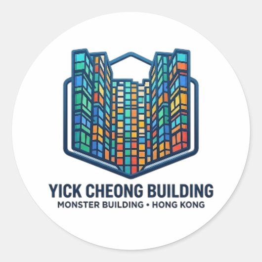 MONSTER BUILDING HONG KONG ラウンドシール (正面)