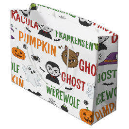 Monster Candy Parade For Halloween ラージペーパーバッグ