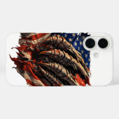 Monster, Creature, American Flag, USA, Scary, Claw Case-Mate iPhoneケース (裏面 (横))