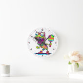 Monster Dink Madness Pickleball  ラウンド壁時計 (ホーム)