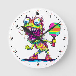 Monster Dink Madness Pickleball  ラウンド壁時計