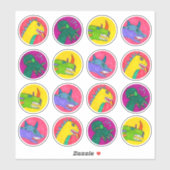 "Monster Dragon Faces" Sticker Sheet シール (シート)