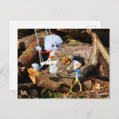 Monster Fubby op schommel. ポストカード (正面/裏面)