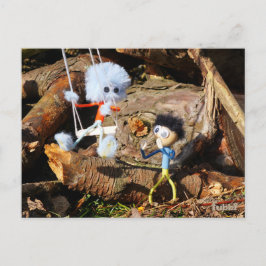 Monster Fubby op schommel. ポストカード