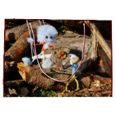 Monster Fubby op schommel. ラージペーパーバッグ (裏面)