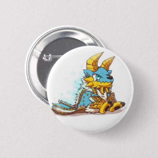 Monster Hunter Chibi zinogre 缶バッジ (正面&裏面)
