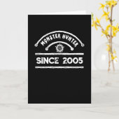 Monster Hunter Sigil Distressed Typography カード (黄色い花)