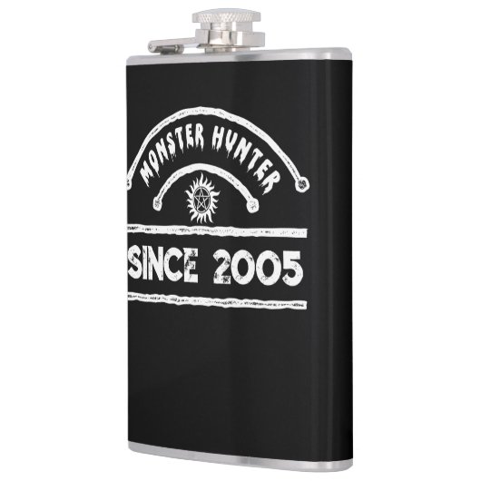 Monster Hunter Sigil Distressed Typography フラスク (左)