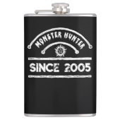 Monster Hunter Sigil Distressed Typography フラスク (正面)