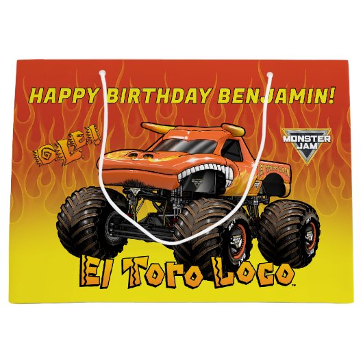 Monster Jam - エル・トロ・ロコ バースデー ラージペーパーバッグ (正面)