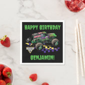 Monster Jam Grave Digger Birthday スタンダードカクテルナプキン (インサイチュ)