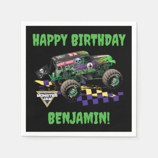 Monster Jam Grave Digger Birthday スタンダードカクテルナプキン