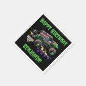 Monster Jam Grave Digger Birthday スタンダードカクテルナプキン (角)